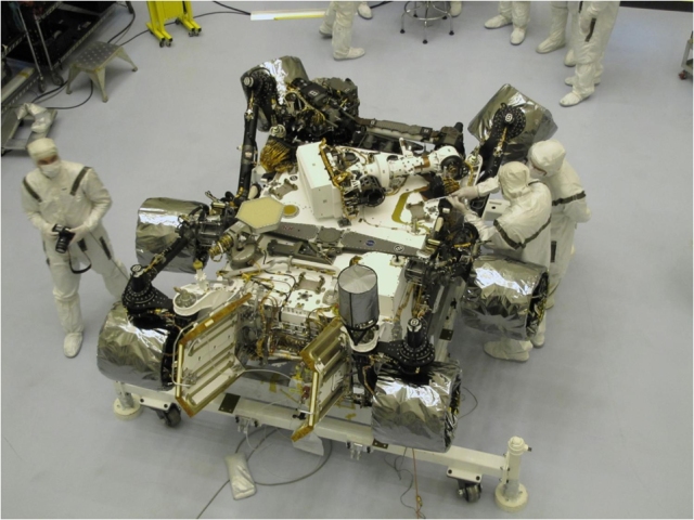 Curiosity Rover being prepared.